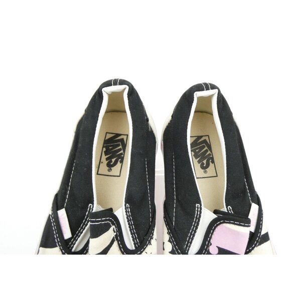 Vans Pink Black White Print Canvas Slip-On Shoes Women's 9.5/Men's 8 - Picture 8 of 15